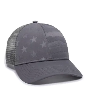 Outdoor Cap USA-750M Debossed American Flag Mesh Back Cap