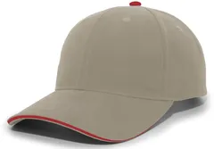 PACIFIC HEADWEAR 121C Brushed Twill Cap With Sandwich Bill