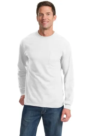 Port & Company PC61LSP - Long Sleeve Essential Pocket Tee.