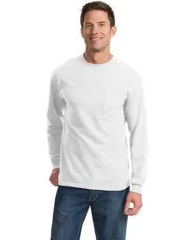 Port & Company PC61LSPT Tall Long Sleeve Essential Pocket Tee.