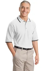 Port Authority K431  Cool Mesh Polo with Tipping Stripe Trim.