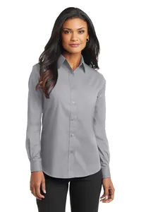 Port Authority L632  Ladies Long Sleeve Value Poplin Shirt.