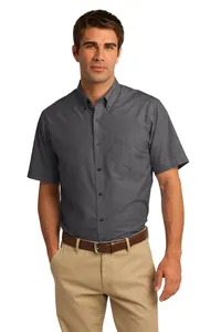 Port Authority S656  Short Sleeve Crosshatch Easy Care Shirt.