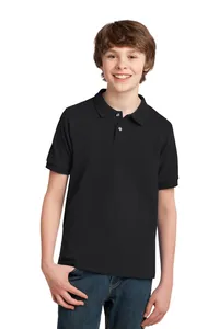 Port Authority Y420  Youth Heavyweight Cotton Pique Polo.