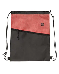 Prime Line BG219 Tonal Heathered Non-Woven Drawstring Backpack