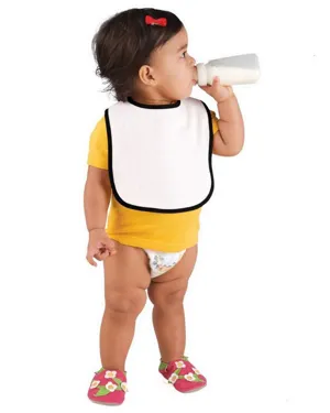 1003 Rabbit Skins Infant Contrast Trim Terry Bib