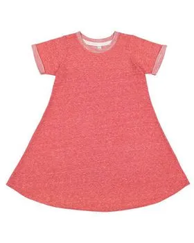Rabbit Skins 2679 Harborside Mélange French Terry Girls Twirl Dress