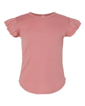 Rabbit Skins 3339 Toddler Flutter Sleeve T-Shirt