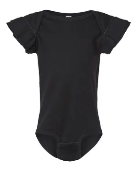 4439 Rabbit Skins Infant Flutter Sleeve Bodysuit