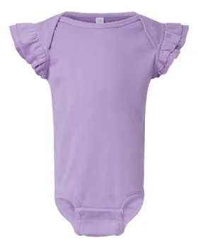 4439 Rabbit Skins Infant Flutter Sleeve Bodysuit