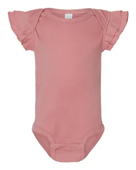 4439 Rabbit Skins Infant Flutter Sleeve Bodysuit
