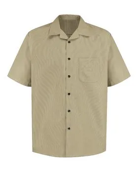Red Kap 1K00 Linden Grey Microfiber Convertible Collar Shirt