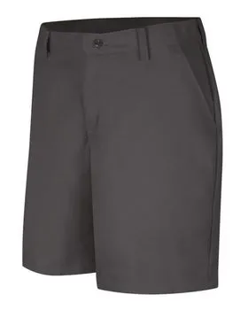 Red Kap PT27 Womens Plain Front Shorts, 8 Inch Inseam