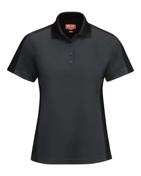 Red Kap SK53 Womens Short Sleeve Performance Knit Two-Tone Polo