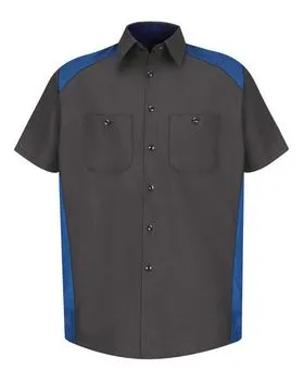 Red Kap SP28L Short Sleeve Motorsports Shirt Long Sizes