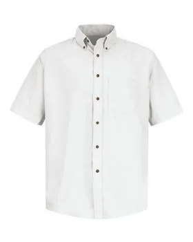 Red Kap SP80L Poplin Short Sleeve Dress Shirt - Long Sizes