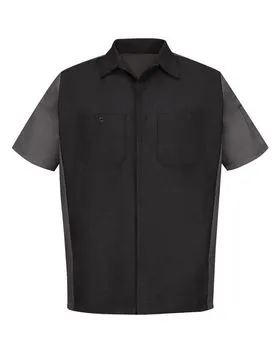 Red Kap SY20L Short Sleeve Automotive Crew Shirt - Long Sizes