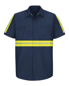 SP24EL Red Kap Enhanced Visibility Industrial Work Shirt Long Sizes