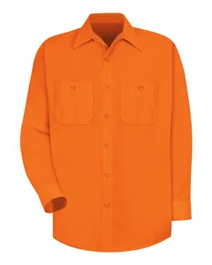 Red Kap SS14L Enhanced Visibility Long Sleeve Work Shirt Long Sizes