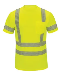 Red Kap SVY4L High Visibility Short Sleeve T-Shirt - Long Sizes