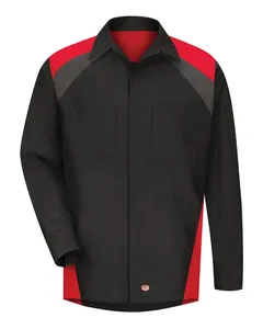 Red Kap SY18L Long Sleeve Tri-Color Shop Shirt - Long Sizes