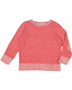 Rabbit Skins RS3379 Toddler Harborside Melange French Terry Crewneck with Elbow Patches