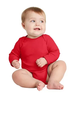 Rabbit Skins RS4411 Infant Long Sleeve Baby Rib Bodysuit.