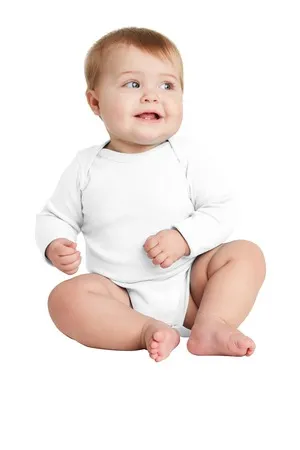 Rabbit Skins RS4411 Infant Long Sleeve Baby Rib Bodysuit.