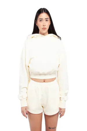 Shaka Wear SHGWC Ladies Garment Dye Crop Hooded Sweatshirt