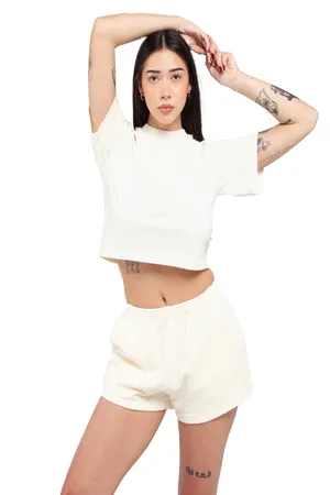 Shaka Wear SHGWS Ladies Garment Dye Fleece Shorts