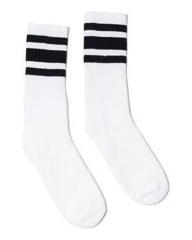 SOCCO SC100 USA-Made Striped Crew Socks