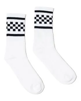 SOCCO SC300 USA-Made Checkered Crew Socks