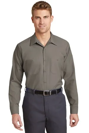Red Kap SP14LONG Long Size, Long Sleeve Industrial Work Shirt.