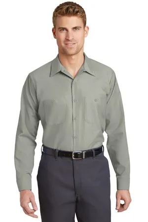 Red Kap SP14LONG Long Size, Long Sleeve Industrial Work Shirt.