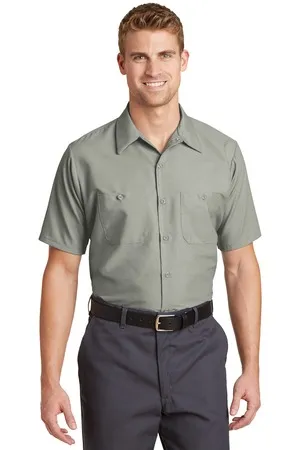 Red Kap SP24LONG Long Size, Short Sleeve Industrial Work Shirt.