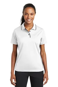 Sport-Tek L467  Ladies Dri-Mesh Polo with Tipped Collar and Piping.