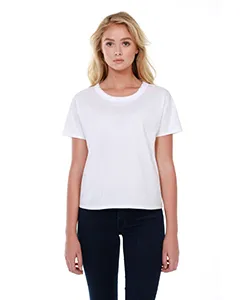 StarTee ST1017 Ladies 3.5 oz., 100% Cotton Raw-Neck Boxy T-Shirt