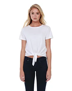 StarTee ST1026 Ladies Cotton Tie Front T-Shirt