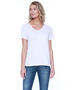 StarTee ST1823 Ladies Cotton/Modal Open V-Neck T-Shirt