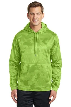 Sport-Tek ST240 Sport-Wick CamoHex Fleece Hooded Pullover.