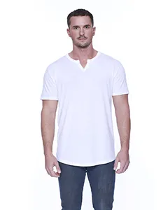 StarTee ST2422 Mens 4.3 oz., CVC Slit V-Neck T-Shirt