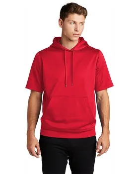 Sport-Tek ST251 Sport-Wick Fleece Short Sleeve Hooded Pullover.