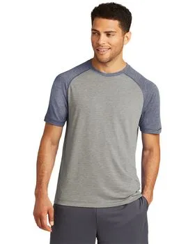 Sport-Tek ST400 PosiCharge Tri-Blend Wicking Raglan Tee.