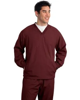 Sport-Tek TJST72 Tall V-Neck Raglan Wind Shirt.