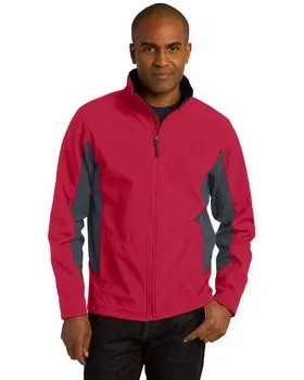 Port Authority TLJ318 Tall Core Colorblock Soft Shell Jacket.