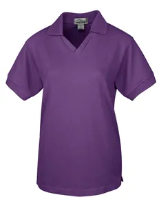 Tri-Mountain 101 Women 60/40 v-neck pique golf shirt.