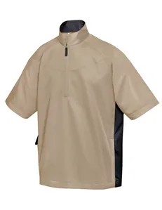 Tri-Mountain 2610 Windproof/water resistant 1/2 zip short sleeve windshirt.