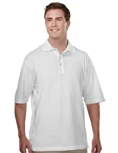 Tri-Mountain 305 Men 60/40 easy care knit shirt with snap closure. Ideal cook shirt.