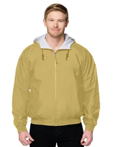 Tri-Mountain 3600 Nylon hooded jacket with jersey lining.
