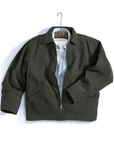 Tri-Mountain 4300 Enzyme wash cotton canvas work jacket with quilted lining.